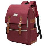 Jujubered Unisex Laptop Backpack with USB Port