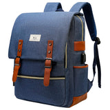 Blue Unisex Laptop Backpack with USB Port